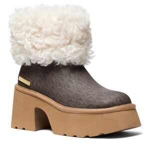 Michael Kors Brown and Cream Winter Boots